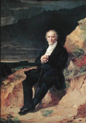 Portrait of Charles Fourier (1772-1837) (oil on canvas) por Jean Francois Gigoux (1806-94) 